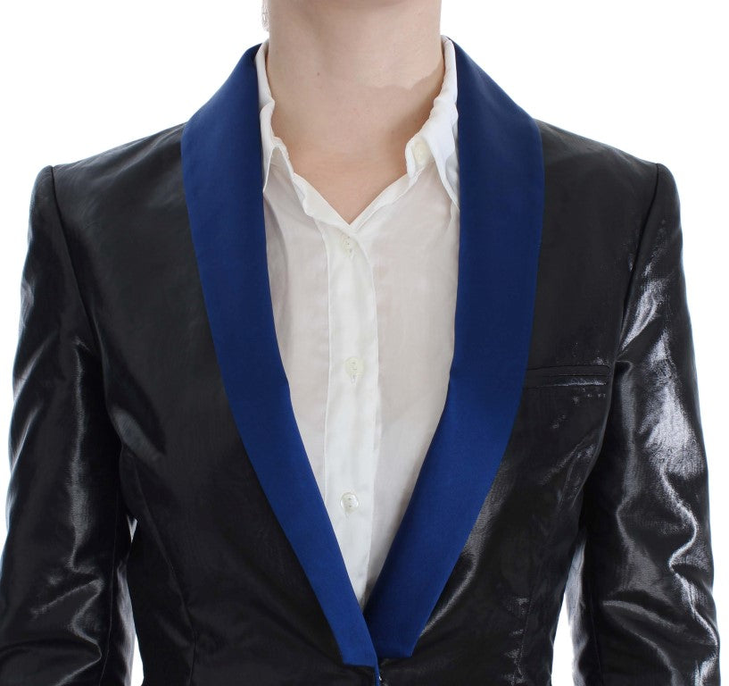 Exte Schwarz Blau Zweiteiliger Anzug Rock &