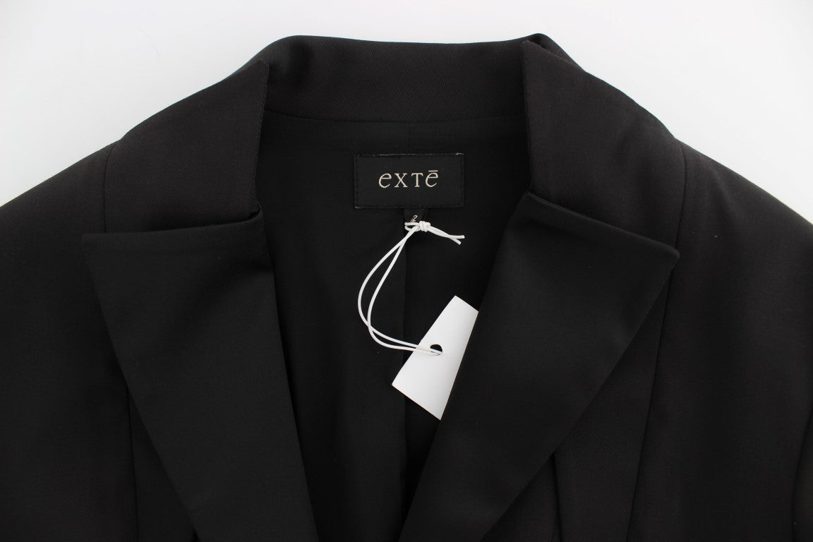 Exte Schwarze einreihige Blazerjacke aus Stretch