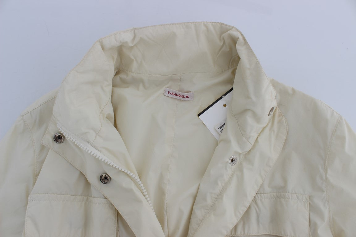 P.A.R.O.S.H. Beige wetterfester Trenchcoat Mantel