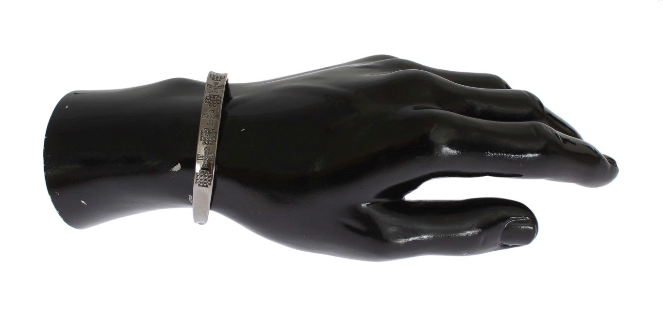 Nialaya Grauer Rhodium 925 Silber-Armreif