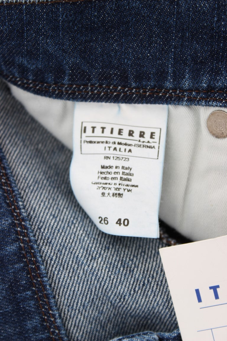 Ermanno Scervino Blaue Waschung Baumwollmischung Slim Fit Jeans