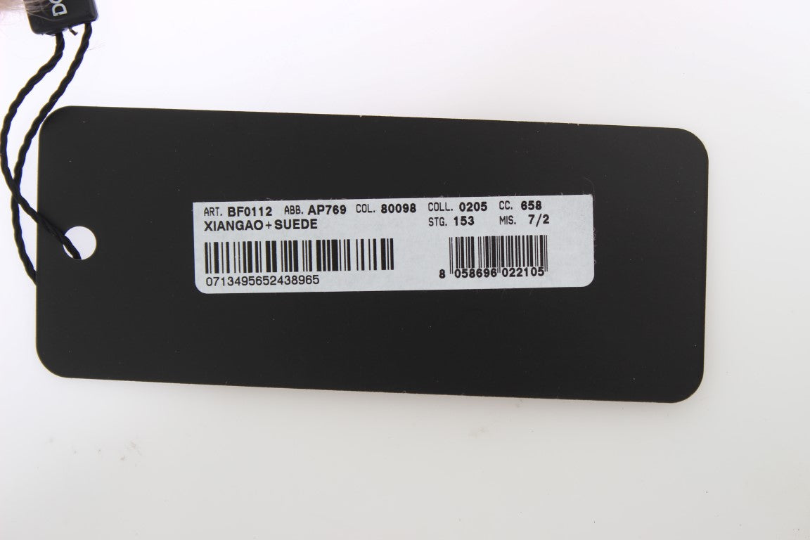 Dolce & Gabbana Beige Wildleder Xiangao Pelz Ellenbogenhandschuhe