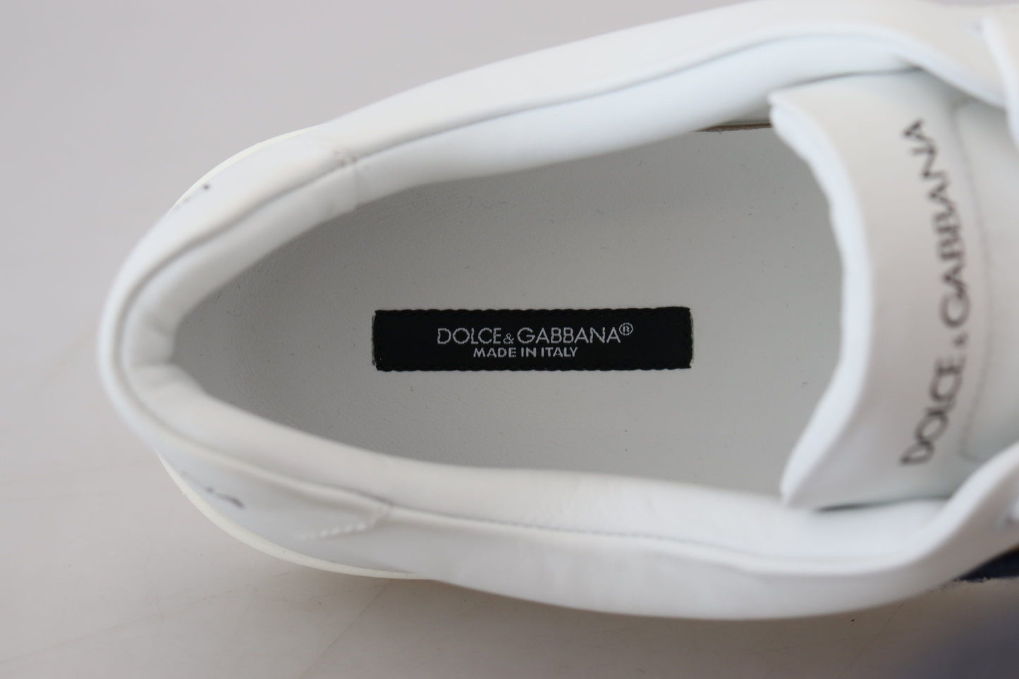 Dolce & Gabbana Weißes Leder DG Logo Casual Turnschuhe Schuhe