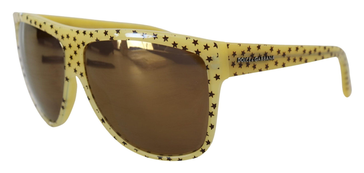 Dolce & Gabbana Gelbe Sterne Acetat Square Shades DG4125 Sonnenbrille