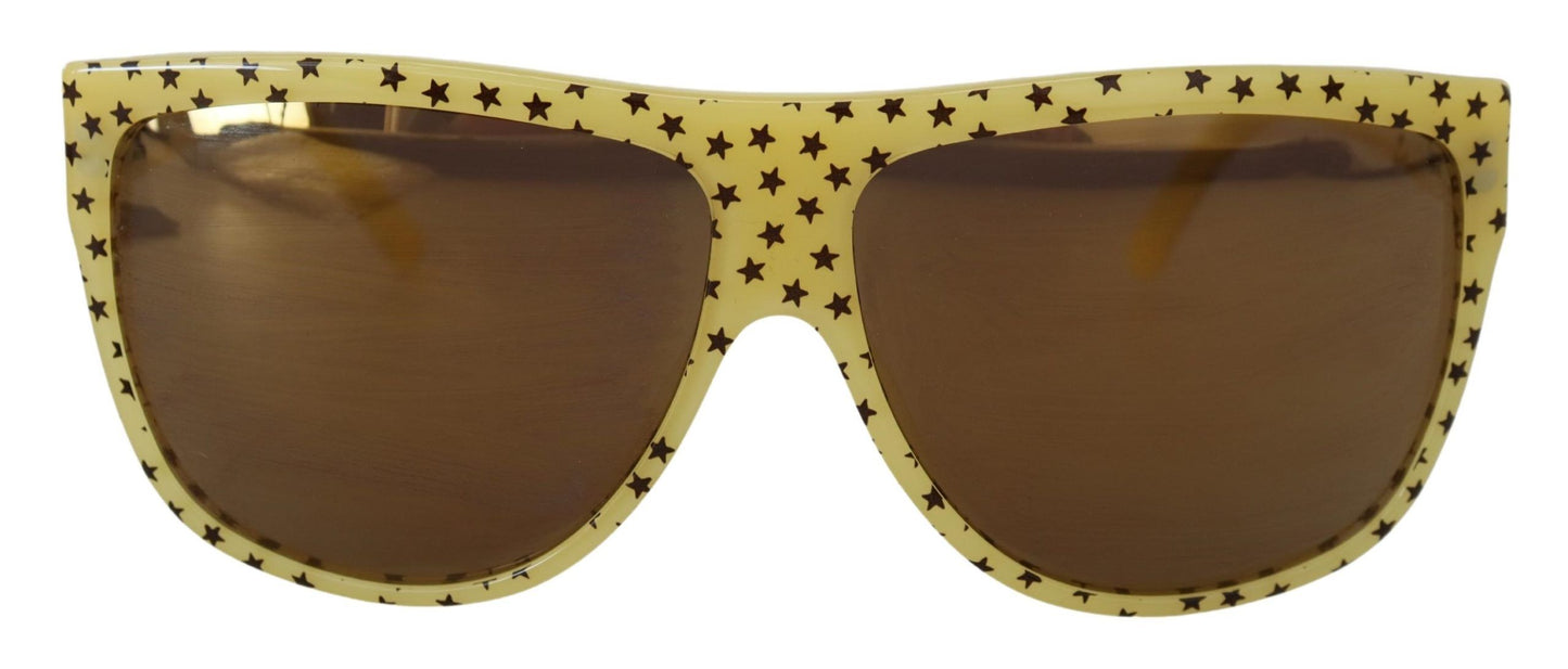 Dolce & Gabbana Gelbe Sterne Acetat Square Shades DG4125 Sonnenbrille