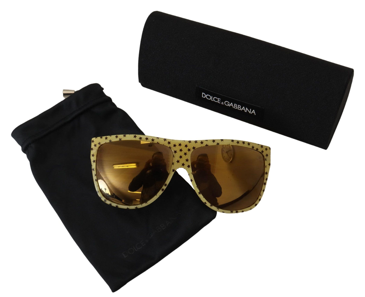 Dolce & Gabbana Gelbe Sterne Acetat Square Shades DG4125 Sonnenbrille