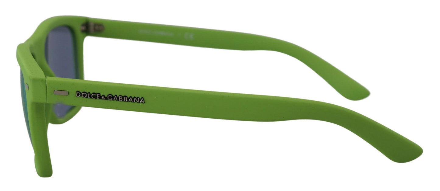 Dolce & Gabbana Grüne Gummi-Vollrandbrille DG6095 Acid-Sonnenbrille