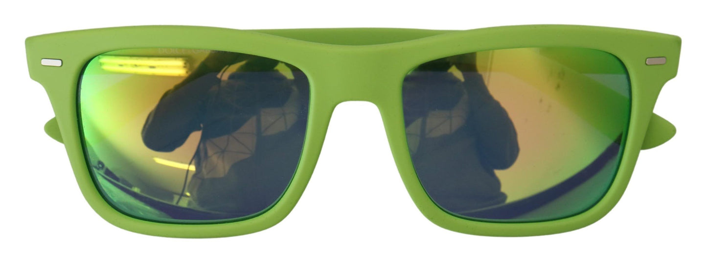 Dolce & Gabbana Grüne Gummi-Vollrandbrille DG6095 Acid-Sonnenbrille