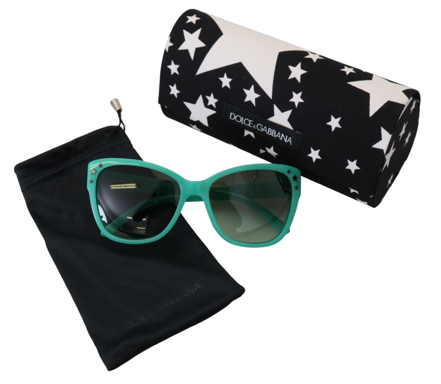 Dolce & Gabbana Grüne Sterne Acetat Square Shades DG4124 Sonnenbrille