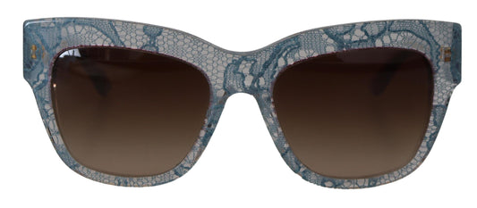 Dolce & Gabbana Blaue Spitze Acetat Rechteck DG4231 Shades Sonnenbrillen