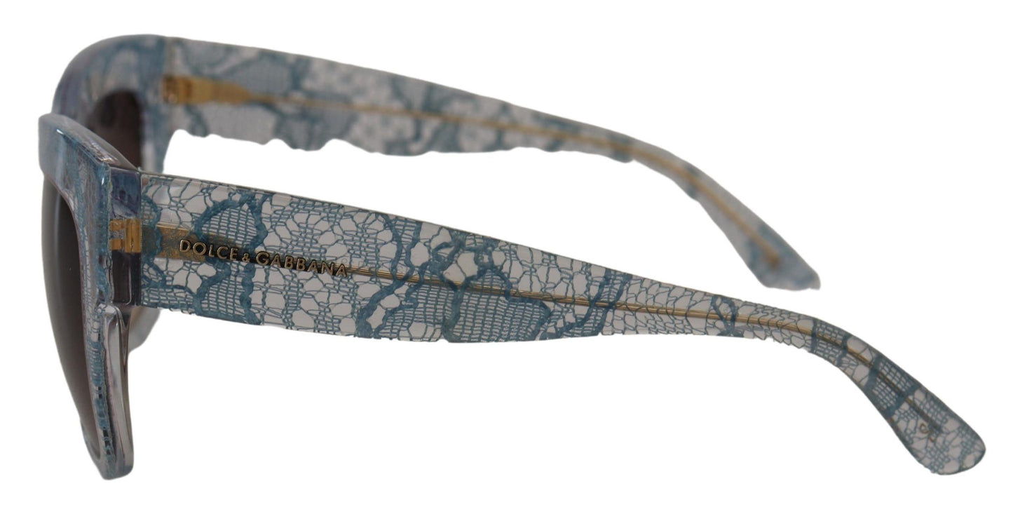 Dolce & Gabbana Blaue Spitze Acetat Rechteck DG4231 Shades Sonnenbrillen