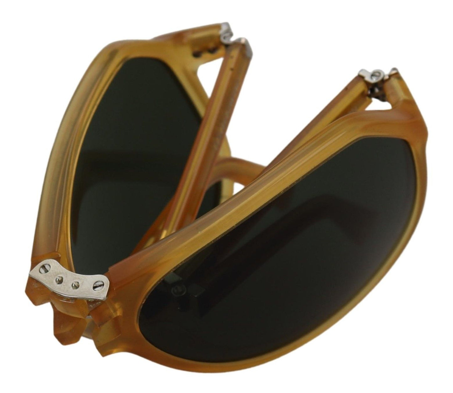 Dolce & Gabbana Gelbe Acetat-Sonnenbrille mit schwarzen Gläsern DG4196