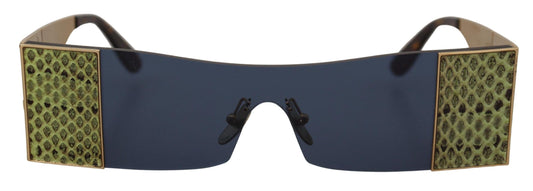 Dolce & Gabbana Gold Metall Rechteckige Sonnenbrille DG2263 Sonnenbrille