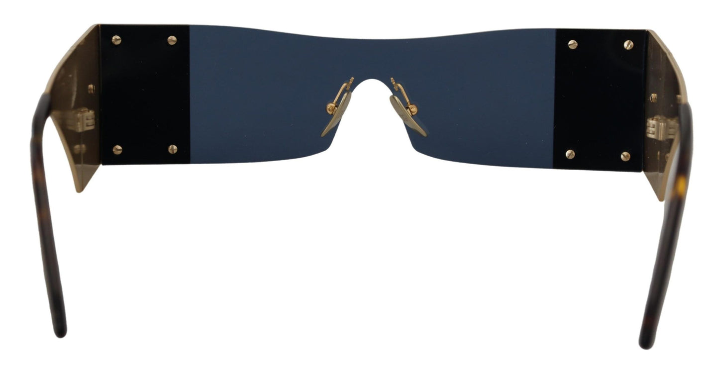 Dolce & Gabbana Gold Metall Rechteckige Sonnenbrille DG2263 Sonnenbrille