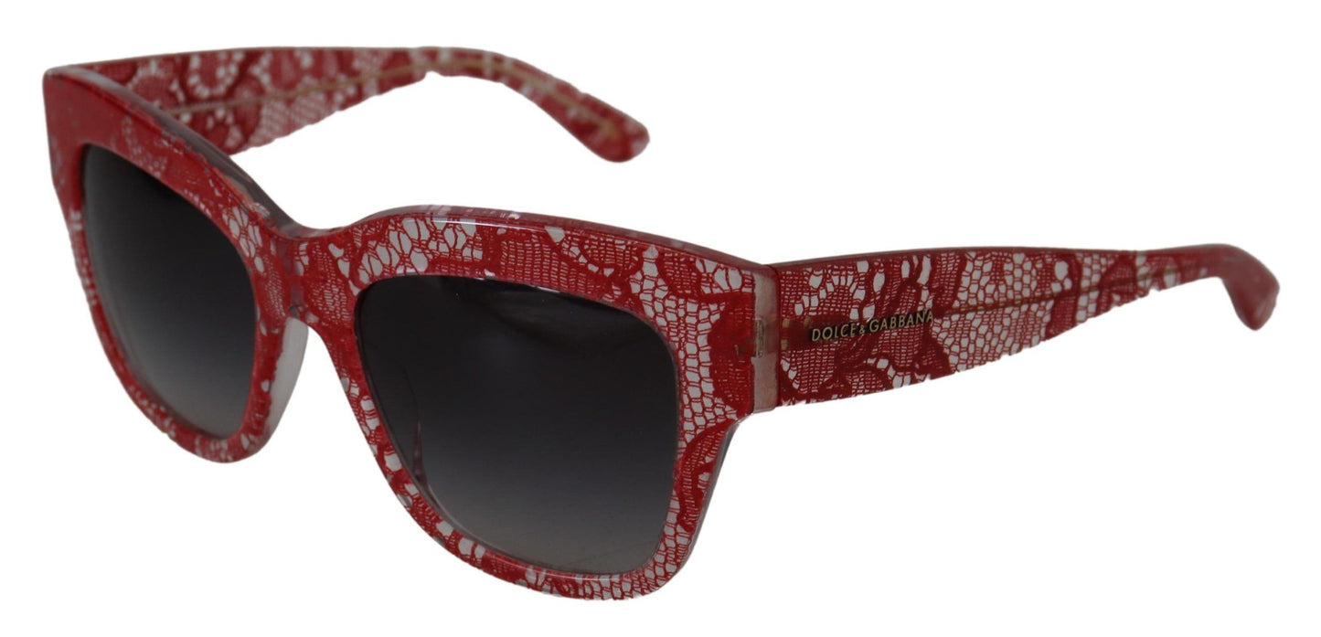 Dolce & Gabbana Rote Spitze Acetat-Rechteckbrille DG4231Sonnenbrille