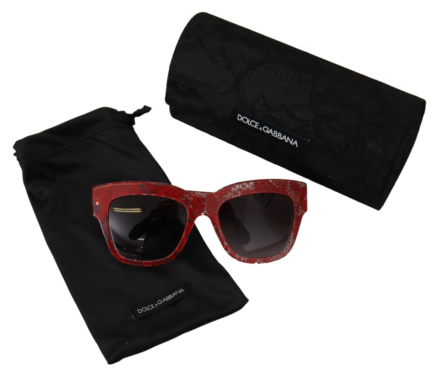 Dolce & Gabbana Rote Spitze Acetat-Rechteckbrille DG4231Sonnenbrille