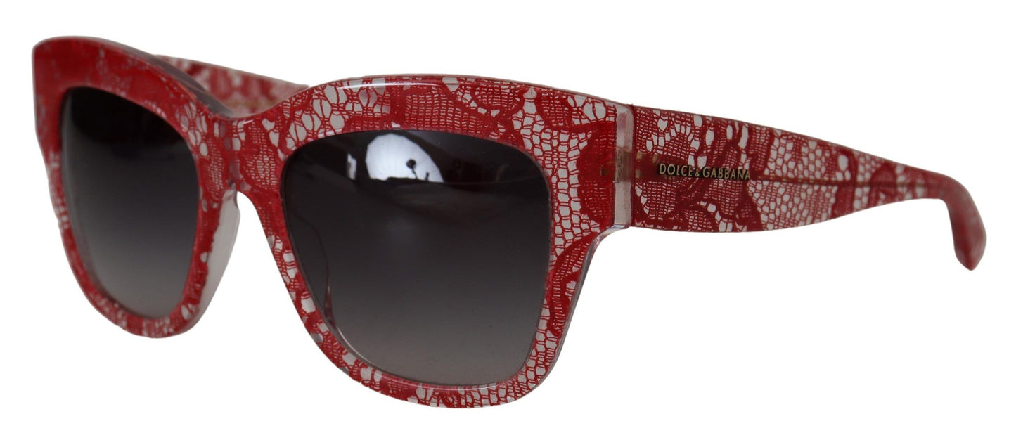 Dolce & Gabbana Rote Spitze Acetat-Rechteckbrille DG4231Sonnenbrille