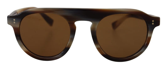 Dolce & Gabbana Ovale Vollrandbrille in brauner Schildpattfarbe DG4306 Sonnenbrille