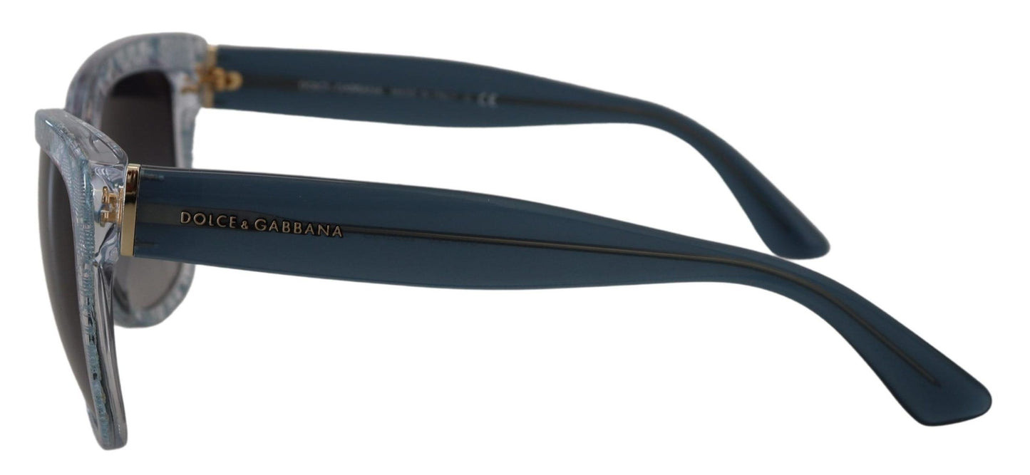 Dolce & Gabbana Blaue Spitze Acetat Rechteck Shades DG4226 Sonnenbrille