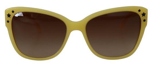 Dolce & Gabbana Gelbe Acetat Rahmen Sterne Verschönerung DG4124 Sonnenbrille