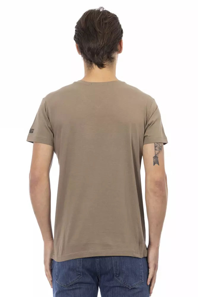 Trussardi Action Braunes Baumwoll-T-Shirt für Herren