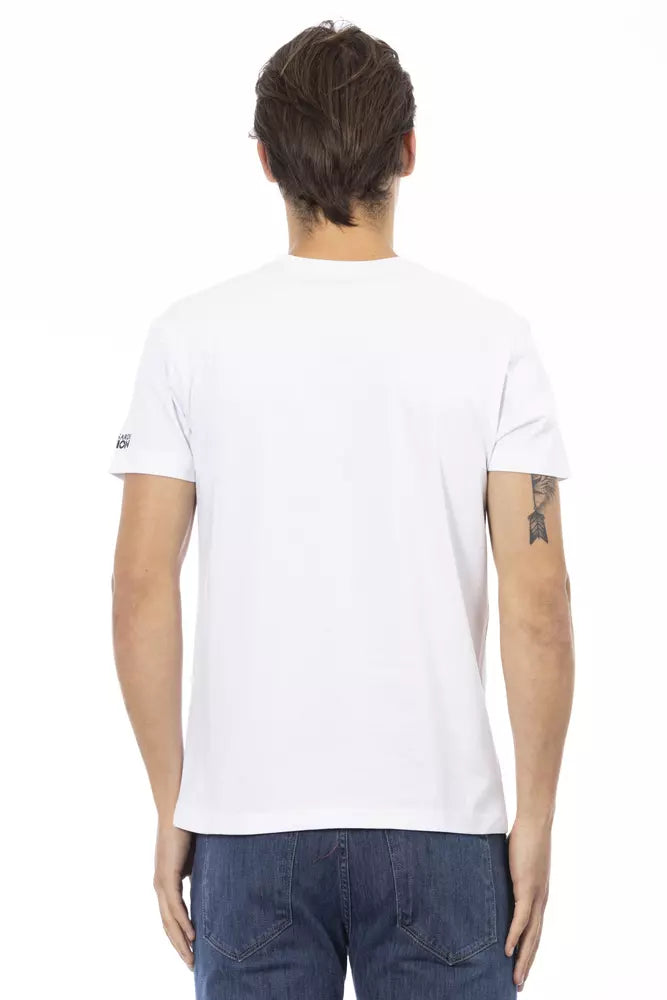 Trussardi Action Weißes Herren-T-Shirt aus Baumwolle