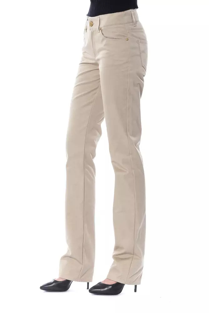 BYBLOS Beige Baumwolle Frauen Hose
