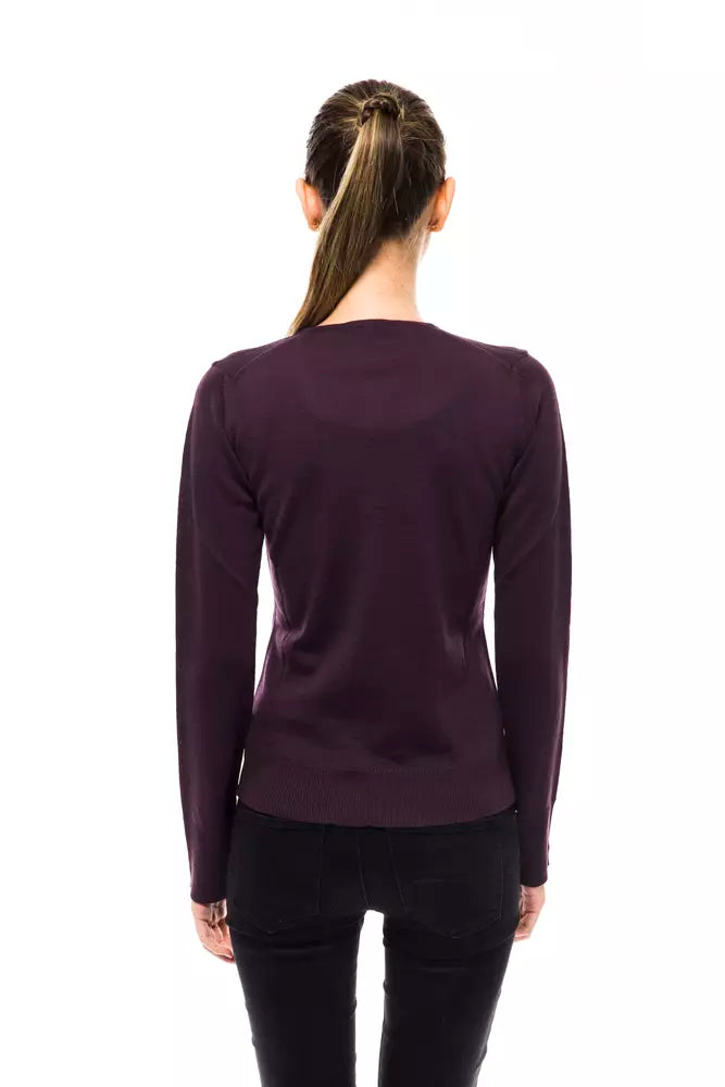 Montana Blu Lila Wollpullover für Damen