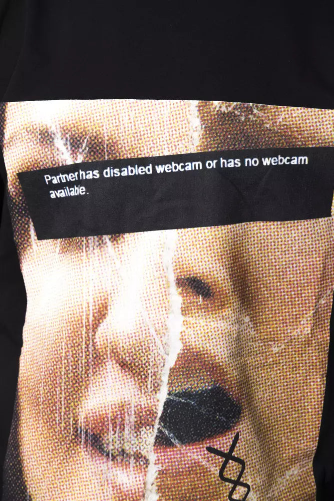 Nicolo Tonetto Schwarzes Baumwoll-T-Shirt für Herren