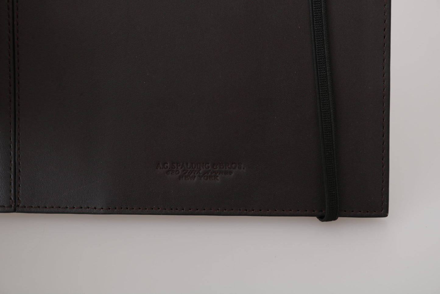 A.G. Spalding & Bros Schwarzes Leder Bifold Travel Holder Logo Wallet