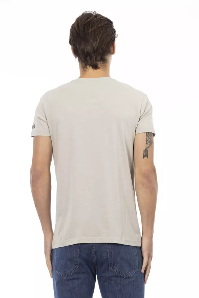 Trussardi Action Beiges Baumwoll-T-Shirt für Herren