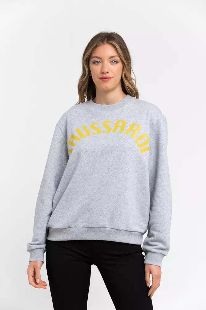 Trussardi Graues Baumwoll-Sweatshirt für Frauen