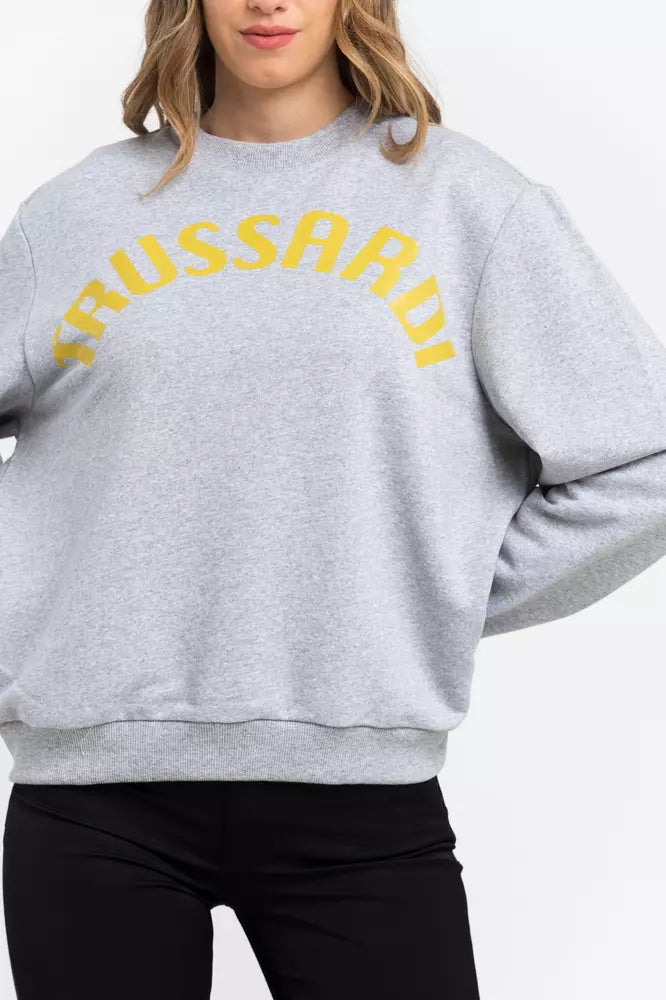Trussardi Graues Baumwoll-Sweatshirt für Frauen