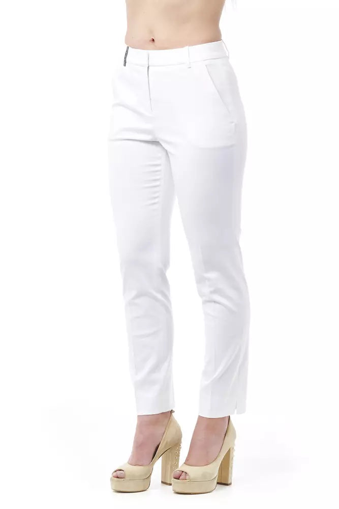 Peserico Schicke Hose mit hoher Taille und Zigarettenbein