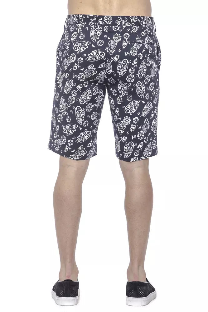 PT Torino Blaue Herren-Bermuda-Shorts aus Baumwolle