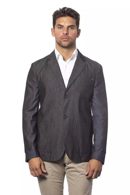 Verri Grauer Herren-Baumwollblazer