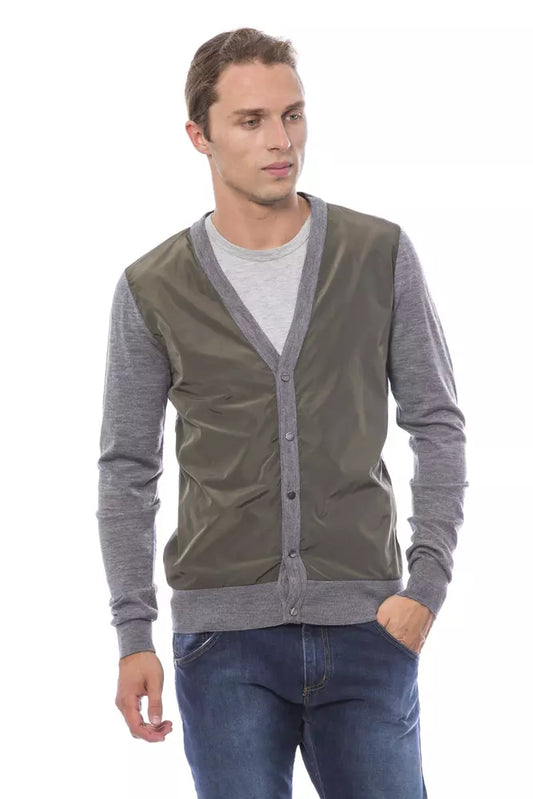 Verri Grauer Woll-Cardigan für Herren