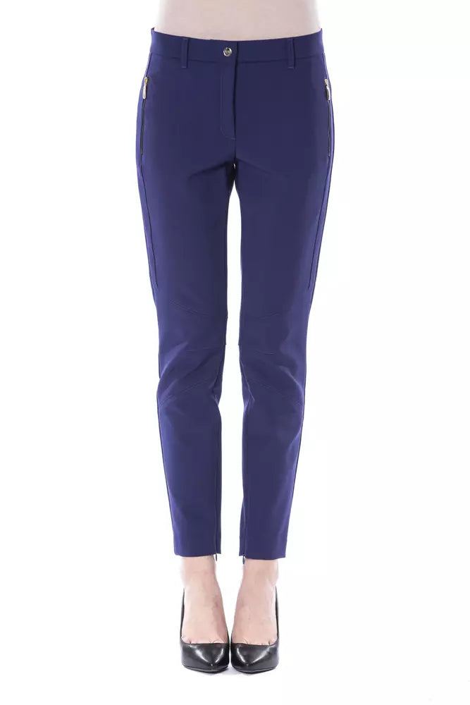 BYBLOS Blaue Polyester Damenhose