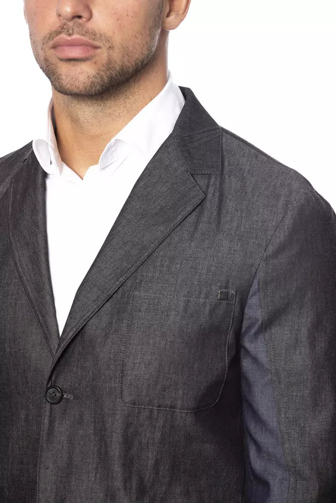 Verri Grauer Baumwollblazer für Männer