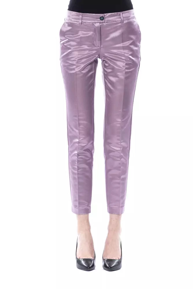 BYBLOS Lila Baumwolle Frauen Hosen