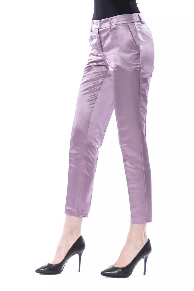 BYBLOS Lila Baumwolle Frauen Hosen
