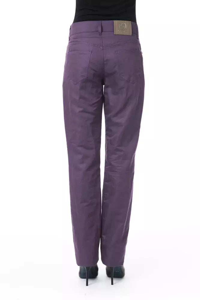 BYBLOS Lila Baumwolle Frauen Hose