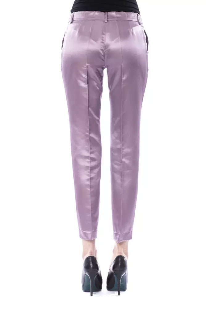 BYBLOS Lila Baumwolle Frauen Hosen