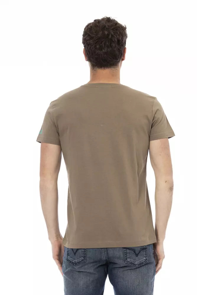 Trussardi Action Braunes Baumwoll-T-Shirt für Herren