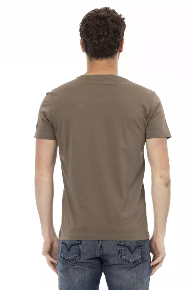 Trussardi Action Braunes Baumwoll-T-Shirt für Herren