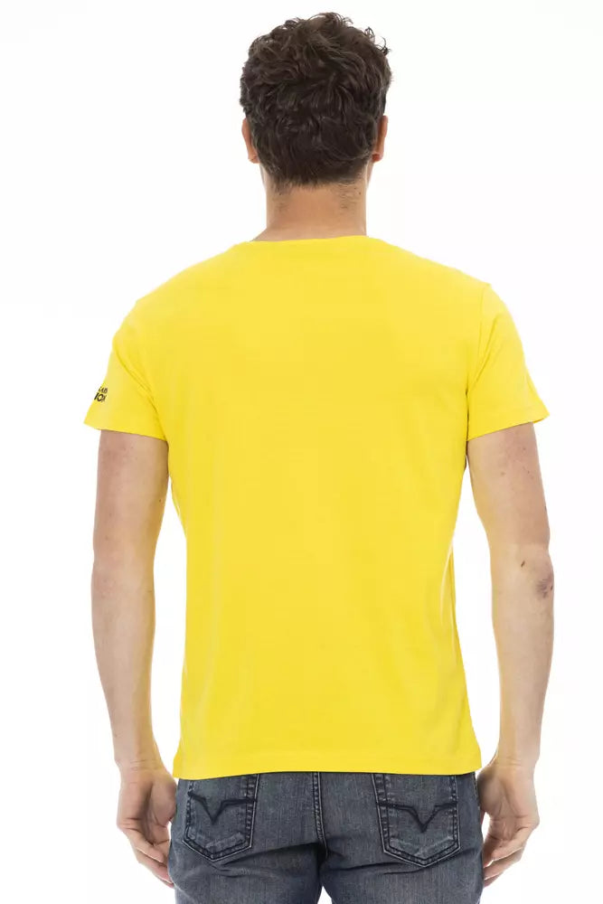 Trussardi Action Gelbes Baumwoll-T-Shirt für Herren