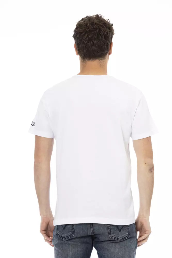 Trussardi Action Weißes Herren-T-Shirt aus Baumwolle