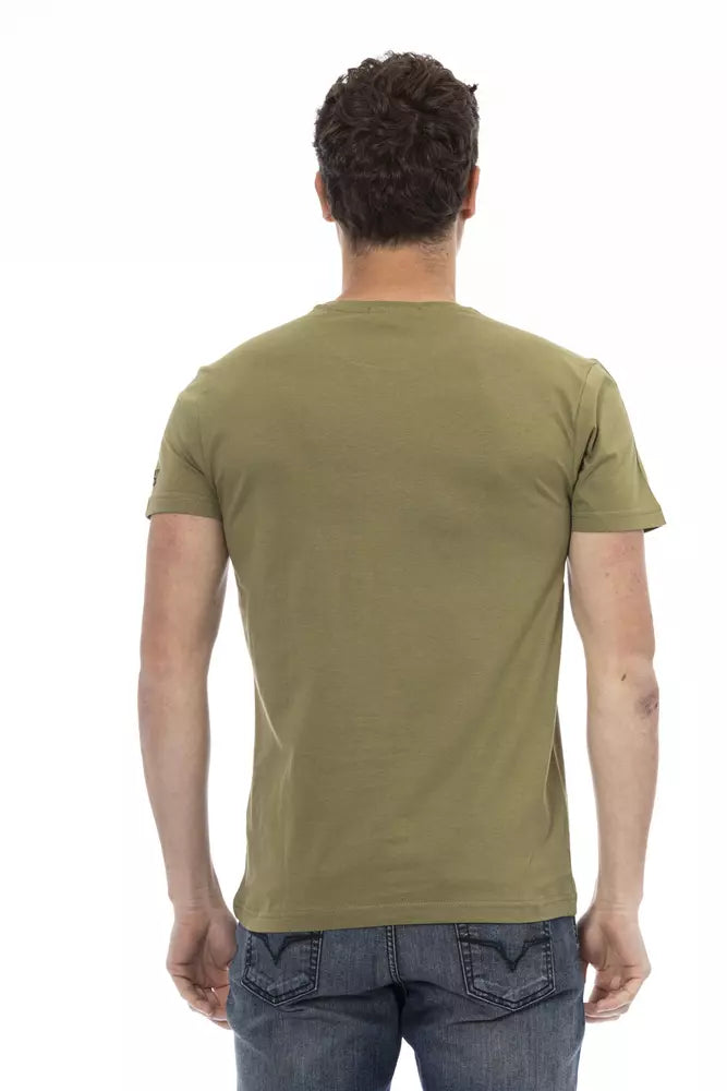 Trussardi Action Grünes Herren T-Shirt aus Baumwolle