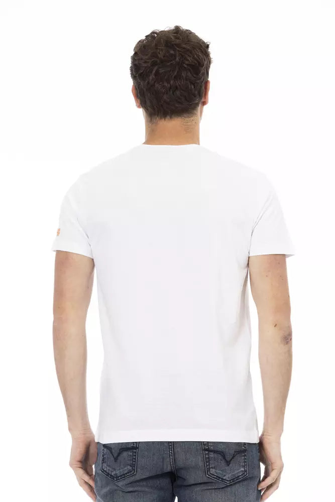 Trussardi Action Weißes Herren T-Shirt aus Baumwolle