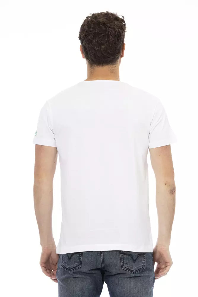 Trussardi Action Weißes Baumwoll-T-Shirt für Herren